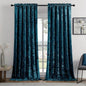 SMILETIME Tranquil Blue Crushed Velvet Curtains 52x108inch Rod Pocket Luxurious Thermal Insulated Soundproof Drapes Soft and Durable Light-Filtering Window Treatments for Living Room Bedroom, 2 Panels