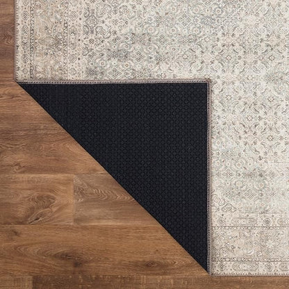 Keen Home Design 10x14 Rug - Machine Washable Area Rug with Non-Slip Backing, Ideal for Living Room, Dining Room, Bedroom - Vintage, Easy Clean, Durable, Low Pile Rug - (9'7" x 14')