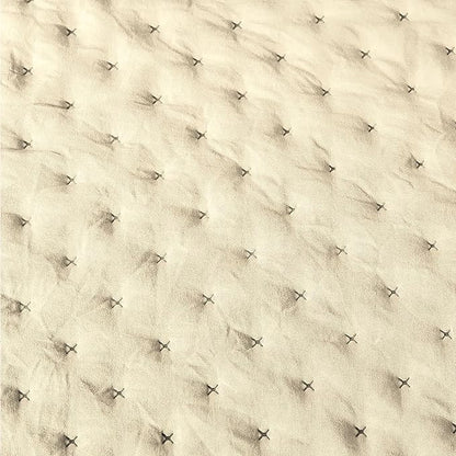 Amazon Basics Brushed Microfiber Quilt Set, Extra Soft with Natural Texture, 3-Piece,Queen/Full, Beige