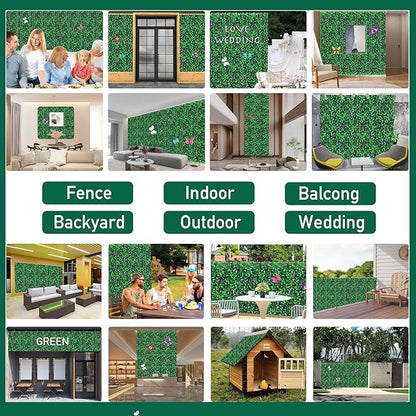 ZHZCJB 10 X 10 in Artificial Grass Wall Panel Backdrop,UV-Anti Greenery Boxwood PanelsEquipped with Double Sided Adhesive Tape, for Indoor Outdoor Grass Wall Backdrop