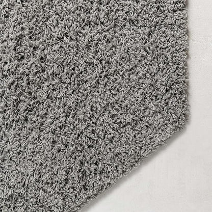Unique Loom Solid Shag Collection Area Rug (8' Octagon, Cloud Gray)
