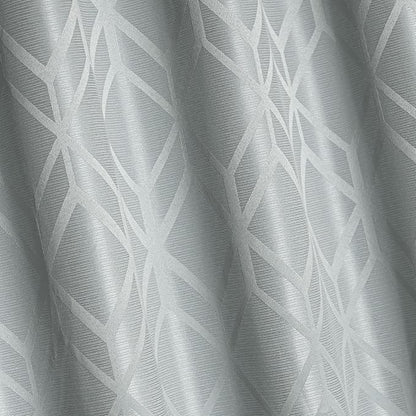 Amazon Basics Jacquard 2-Piece 100% Blackout Curtains, Living Room and Bedroom Drapes, Thermal Insulated Window Treatment, 52"x84", Light Grey