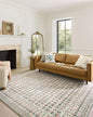Loloi Rifle Paper Co. Eden Collection EDE-03 Lattice Ivory 7'-6" x 9'-6" Area Rug feat. CloudPile™