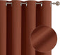 ChrisDowa 100% Blackout Terracotta Solid Curtains 120 Inches Long 2 Panels for Bedroom Living Room,Farmhouse Room Darkening Thermal Insulated Soundproof Grommet Top Window Treatment Drapes,52x120