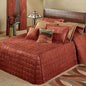 Touch of Class Camden Luxury Bedding | Warm Russet Color | Grande Fitted Bedspread | Faux Suede Box Quilted Design | Designed 3 Piece Set Includes Full Bedspread and 2 Standard Shams