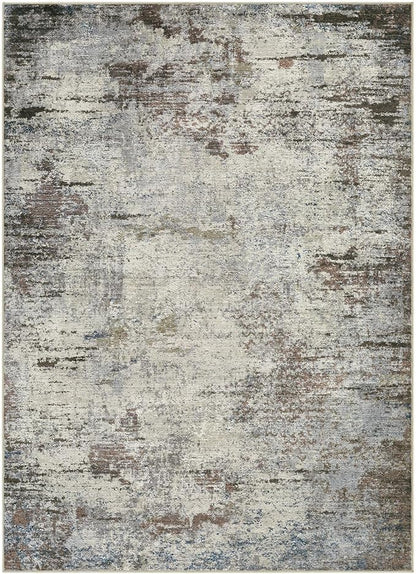 Area Rug Living Room Rugs - 6x9 Washable Large Soft Indoor Neutral Modern Abstract Low Pile Rug Carpet for Bedroom Dining Room Farmhouse Home Office - Brown Rust