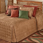 Touch of Class Camden Luxury Bedding | Neutral Camel Color | Grande Fitted Bedspread | Faux Suede Box Quilted Design | Designed 3 Piece Set Includes Cal King Bedspread and 2 King Shams