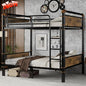 Upgraded Version Thickened Metal Heavy-Duty Twin XL Over Twin XL Bunk Bed, Best Convertible Industrial Twin XL Bunk Bed Frame with Ladder for Adults, Easy Assembly (Twin XL Over Twin XL)