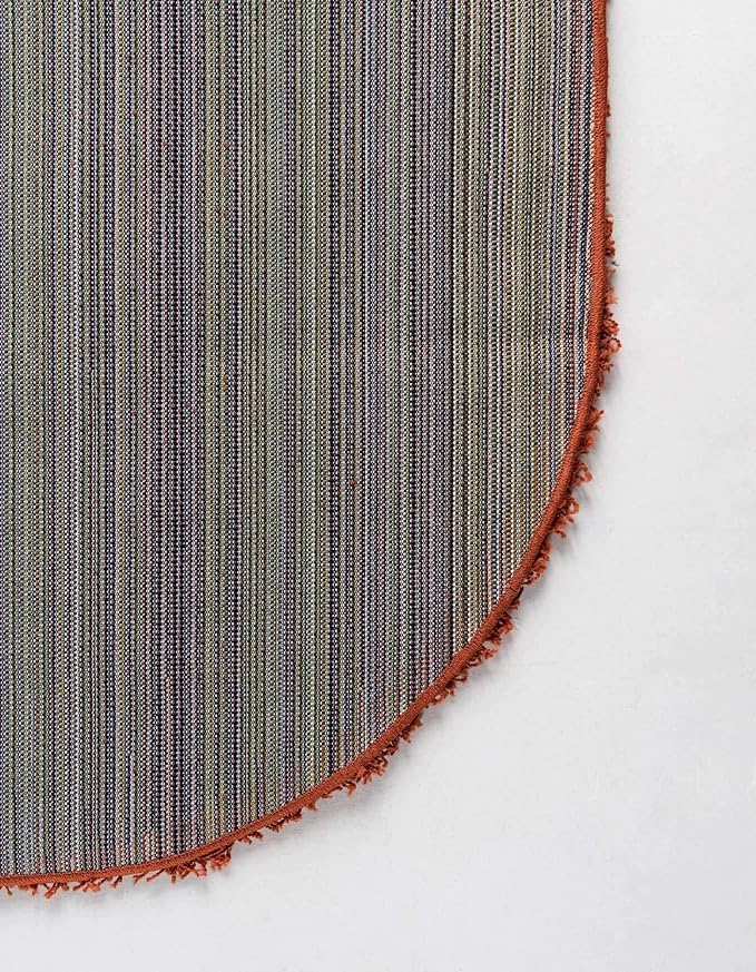 Unique Loom Solid Shag Collection Area Rug (3' 3" x 5' 3" Oval, Terracotta)