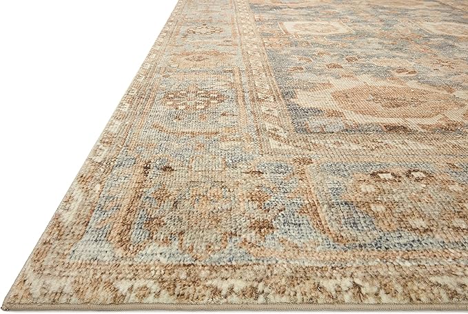 Loloi Margot Collection MAT-03 Ocean/Spice 2'-6" x 11'-6" Runner Rug feat. CloudPile, No-Shed Easy Clean Large Patterned Area Rug for Living Room, Bedroom, Dining Area