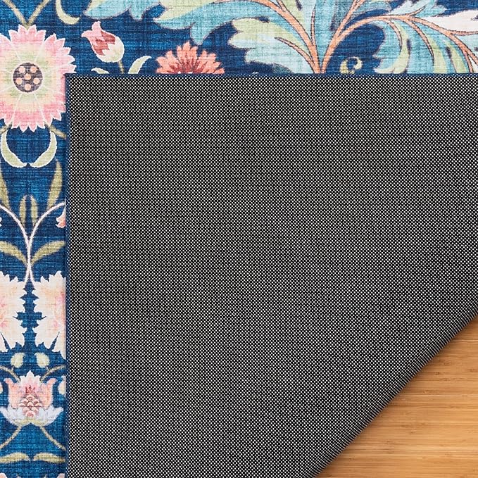 Gertmenian Indoor Boho Area Rug | Home Decor for Entryway, Bedroom, Living Room, Office, Kitchen | Non Slip, Soft, Printed Accent Rugs | Altair, Navy, 9x13 Extra Large, 24507
