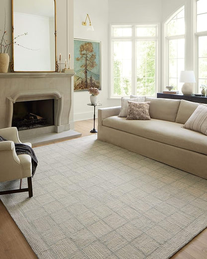 Loloi Chris Loves Julia Francis Collection FRA-03 Silver/Sky 2'-6" x 7'-6" Runner Rug