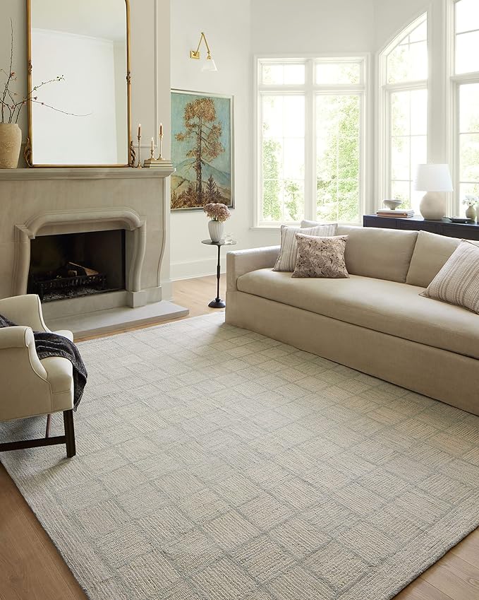 Loloi Chris Loves Julia Francis Collection FRA-03 Silver/Sky 2'-6" x 9'-9" Runner Rug