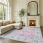 Fame Rugs Pink Modern Oushak Rug 9x12, Vintage Turkish Colorful Oriental Washable Antique Inspired Oversize Area Rugs, Luxury Living Room Bedroom (385PB, 9' x 12)