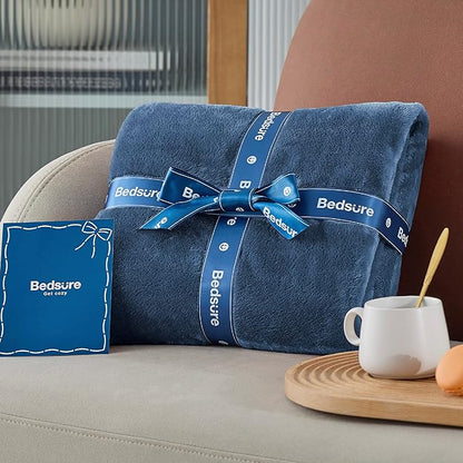 Bedsure GentleSoft Fleece Throw Blanket Mineral Blue - 300GSM Blankets for Couch, Sofa, Bed, Soft Lightweight Plush Cozy Throws for Toddlers, 50x60 inches