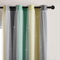 XiDi Curtains for Bedroom Decor, Rainbow GreenYellowGrey52/45/1