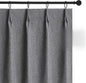 WdFour 42x63 Inch Pinch Pleated Blackout Curtains - Pack of 2, 100% Light Blocking Thermal Insulated Drapes with Textured Weave, Extra Long Back Tab Window Panels for Living Room & Bedroom,Dark Gray.