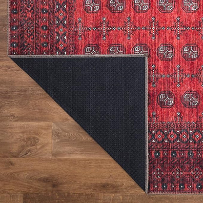 Keen Home Design 3x5 Rug - Machine Washable Entry Rug with Non-Slip Backing, Ideal for Enteryway, Kitchen, Bathroom, Laundry Room - Vintage, Easy Clean, Durable, Low Pile Rug - (3' x 5')