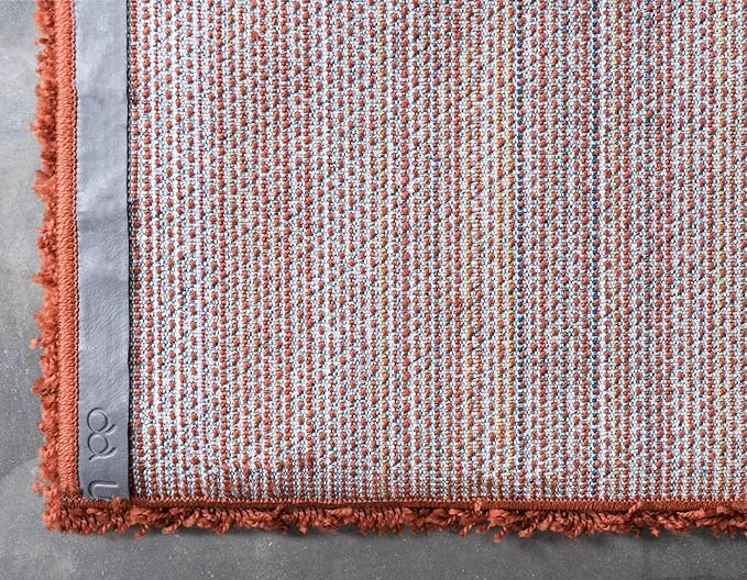 Unique Loom Solid Shag Collection Area Rug (2' 2" x 3' 1" Rectangle, Terracotta)