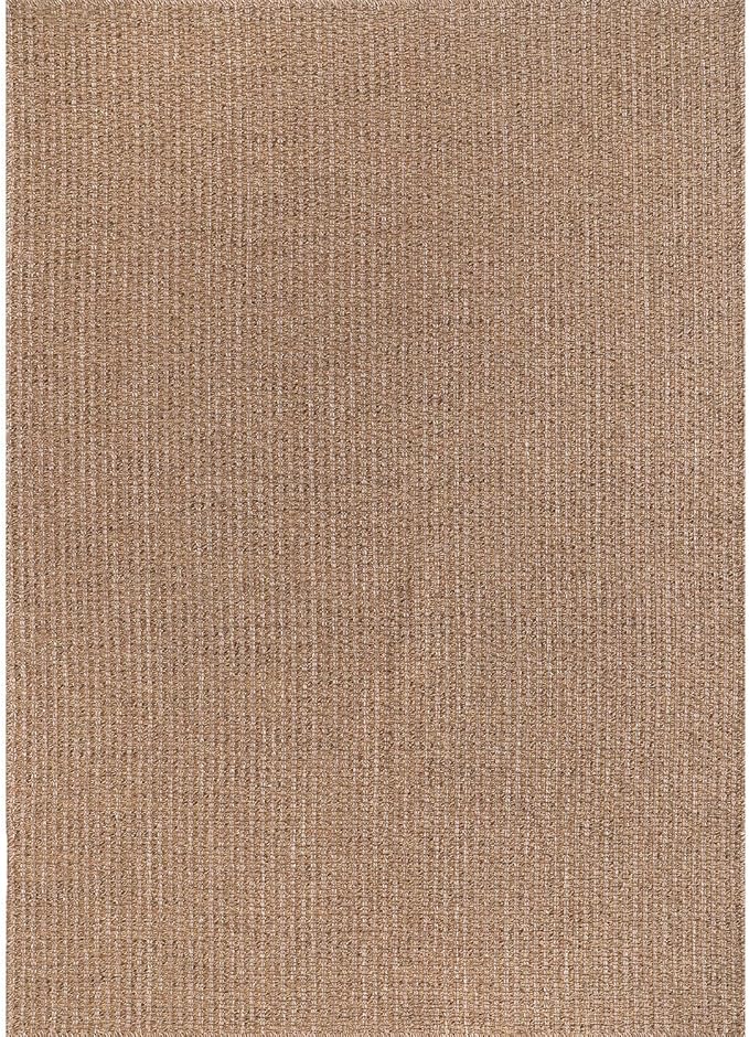 Easy Jute Rug 6x9 Indoor Outdoor Natural Rugs Solid Fiber Rug Woven Area Rug Boho Easy Clean Inside Carpet for Living Room Bedroom Dining Room Hallway or Outdoor Patio Porch (6 X 9 Natural)