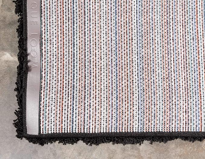 Unique Loom Solid Shag Collection Area Rug (5' 1" x 8' Rectangle, Jet Black)