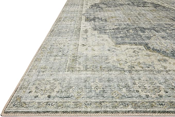 Loloi Skye Collection SKY-12 Charcoal/Dove 6'-0" x 6'-0" Round Area Rug