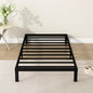 Narrow Twin Bed Frame 9 Inch Heavy Duty Low Profile Metal Platform No Box Spring Needed Mattress Foundation, Easy to Assembly, Noise Free, Black