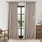 Burlywood Greige Pinch Pleated 100% Blackout Linen Curtains 86 Inch Length 2 Panels Set Pinch Pleat Curtains Black Out Light Blocking Room Darkening Drapes with Liner for Bedroom Living Room Window