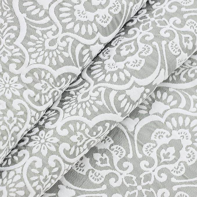 Superior 3 Piece Bedspread Set, Home Bed Decor, Decorative Bed Spread, 2 Pillow Shams, Medium Weight Blanket, Floral Matelasse Coverlet, Bedding Essentials, Enzy Collection, Queen, Sage