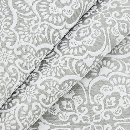 Superior 3 Piece Bedspread Set, Home Bed Decor, Decorative Bed Spread, 2 Pillow Shams, Medium Weight Blanket, Floral Matelasse Coverlet, Bedding Essentials, Enzy Collection, Queen, Sage