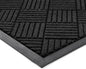 Front Door Mat, Heavy Duty Indoor Outdoor Doormat, 72" x 24" Low Profile Outdoor Mats for Home Entrance, Stain and Fade Resistant Welcome Mat Ideal for High Traffic Area, Diamond Black