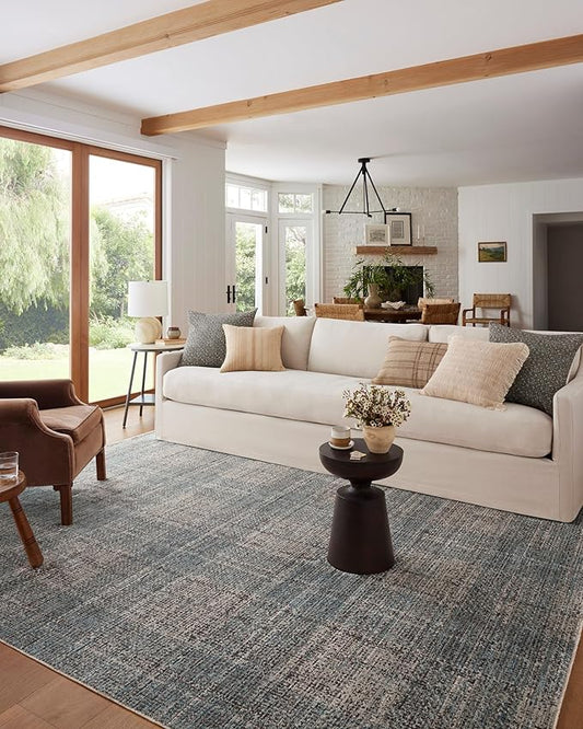 Loloi Angela Rose Ember Collection EMB-09 Denim/Charcoal 9'-6" x 13'-1" Area Rug