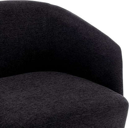 MINCETA Accent Chair,Modern Swivel Chairs for Living Room and Bedroom Reading with Wood Base,Set of 2,Performance Fabric in Charcoal Gray