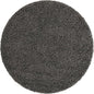 Unique Loom Solid Shag Collection Area Rug (5' 1" Round Graphite Gray)