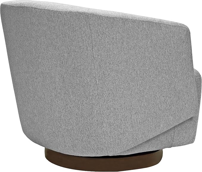 MINCETA Accent Chair,Modern Swivel Chairs for Living Room and Bedroom Reading with Wood Base,Performance Fabric in Gray