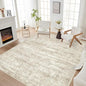 Area Rug Living Room Rugs - 8x10 Abstract Large Soft Indoor Washable Rug Neutral Modern Low Pile Carpet for Bedroom Dining Room Farmhouse Home Office - Vintage Beige