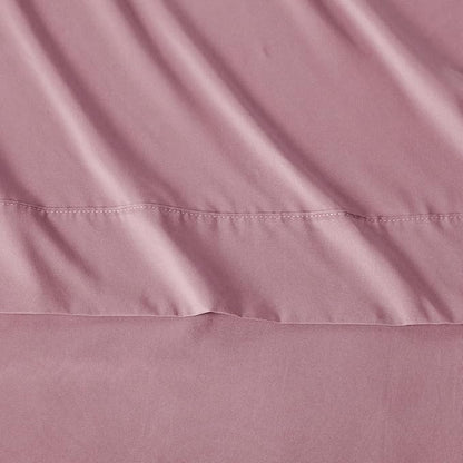 Amazon Basics Lightweight Microfiber 3-Piece Bed Sheet Set, Rose, Solid, Twin XL