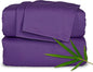 Pure Bamboo California King Sheets, Genuine 100% Organic Viscose Derived from Bamboo Bed Sheet Set, Soft & Cooling, Double Stitching, 2 Year Quality Promise (California King, Purple)