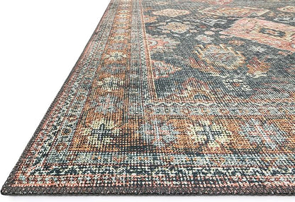 Loloi Skye Collection SKY-10 Sea/Rust 6'-0" x 6'-0" Round Area Rug