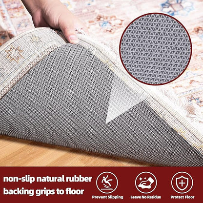BAGAIL Felt and Natural Rubber Backing Rug Pads 1/8” Thick, 5 x 7 Ft Non Slip Rug Gripper Keep Rugs in Place, Under Area Rug Protective Cushioned Pads, Carpet Runners, Hardwood Floors Protection