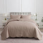 HoneiLife Queen Quilt Bedding Set - Microfiber Quilt Sets for Queen Bed, 3-Piece Lightweight Bedspreads,Reversible Coverlets Rustic Bedlinen Sets, Floral Bedding Set All Season Quilts-Dark Khaki