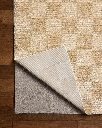 Loloi Chris Loves Julia Calvin Collection CLV-01 Wheat/Ivory 11'-6" x 15'-7" Area Rug Checkered Neutral Soft Living Room Bedroom Carpet