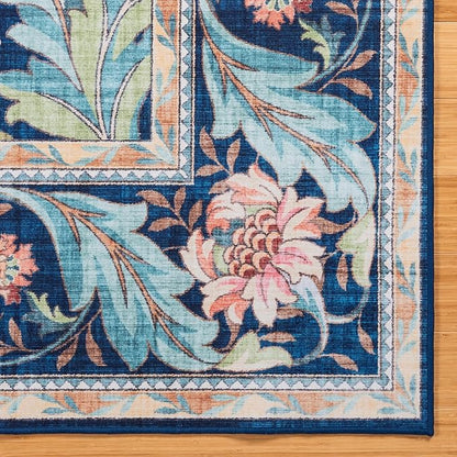 Gertmenian Indoor Boho Area Rug | Home Decor for Entryway, Bedroom, Living Room, Office, Kitchen | Non Slip, Soft, Printed Accent Rugs | Altair, Navy, 3x5 Small, 24510