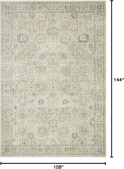 Loloi Skye Collection SKY-14 Natural/Sage 9'-0" x 12'-0" Area Rug