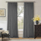 Dark Grey Pinch Pleated Blackout Curtains 108 Inches Long for Bedroom 100% Black Out Thick Linen Dual Layer Pleated Drapes Farmhouse Country Charcoal Gray 108 Inch Curtain for Dining Living Room