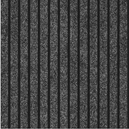 Ottomanson 2' x 29' Hallway Runner with Scraper Pile Extra Durable Non-Slip Rug Mat for Indoor & Outdoor Use - Ideal for Kitchen, Entryway, Patio & Garage - High-Traffic Carpet, Black