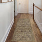 2x6 Runner Rug Brown Vintage Hallway Carpet Indoor Kitchen Washable Living Room Low Pile Traditional Distressed Retro Floral Accent Throw Rug Non Slip Laundry Bathroom Office Dining Room