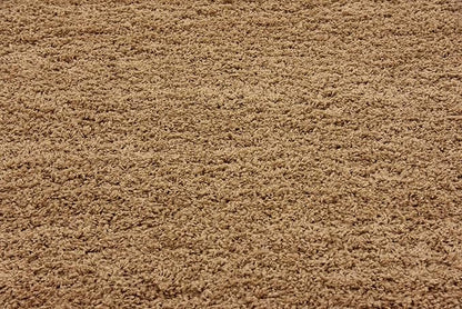 Unique Loom Solid Shag Collection Area Rug (7' 10" Square, Sandy Brown)