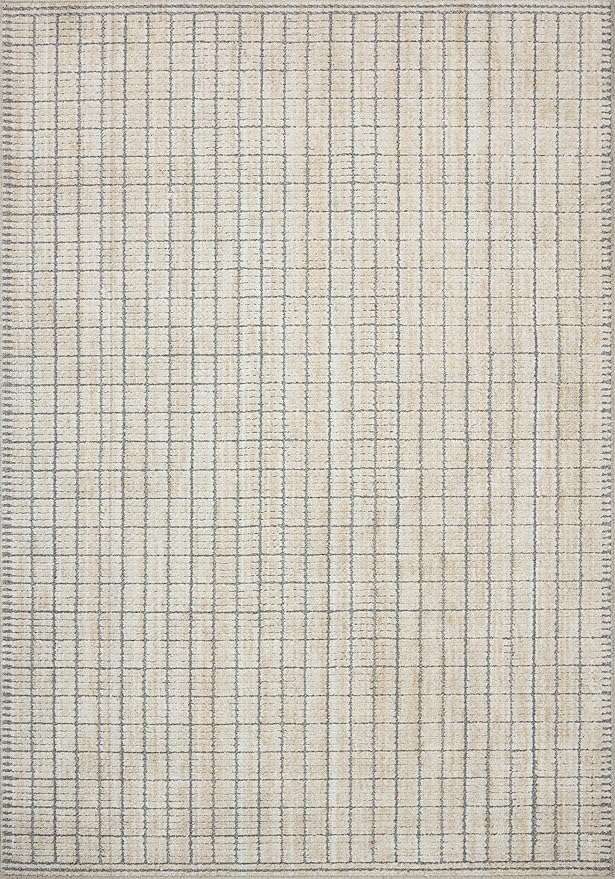 Loloi Amber Lewis Bexley Collection BEX-04 Slate/Natural 2'-7" x 4' Accent Rug Neutral, Textured, Living, Bedroom, Dining, Carpet
