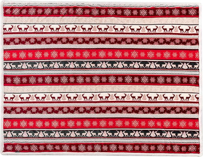 PAVILIA Premium Christmas Sherpa Throw Blanket | Christmas Decoration Reindeers, Fleece, Plush, Warm, Cozy Reversible Microfiber Holiday Blanket 60x80